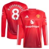 Maglia da Calcio a Maniche Lunghe Manchester United B. Fernandes 8 Casa 2024-25 per Uomo